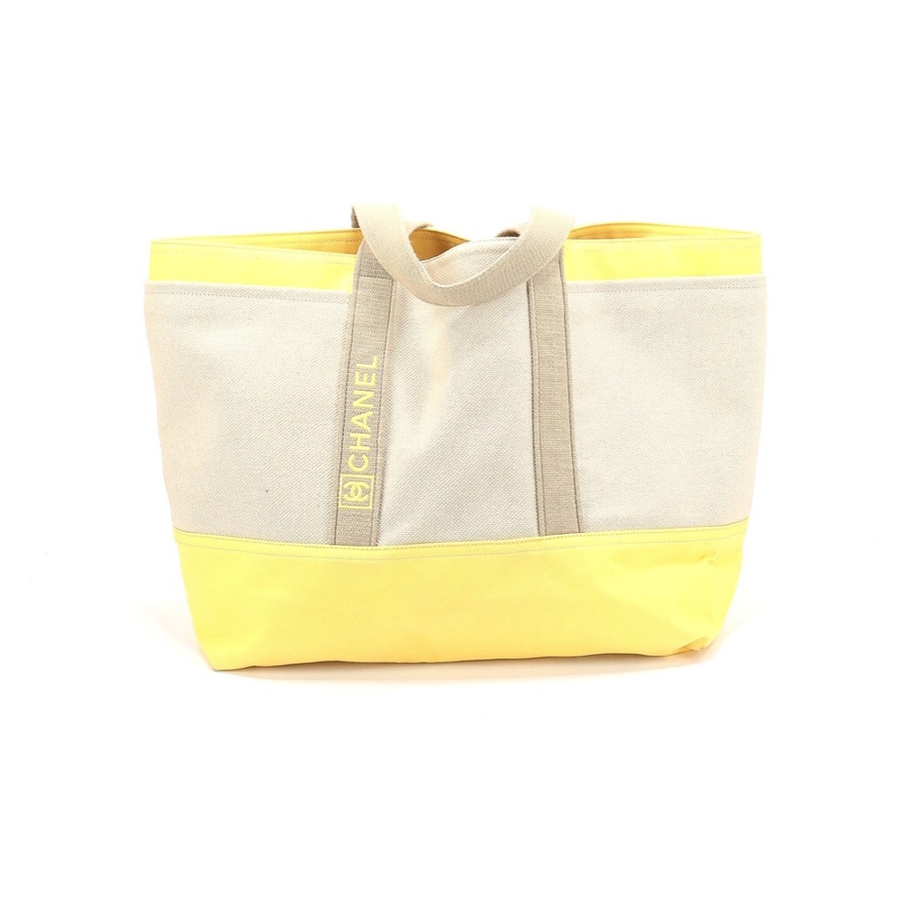 AUTHENTIC CHANEL Sport Ligne Canvas Tote - Picture 3 of 8